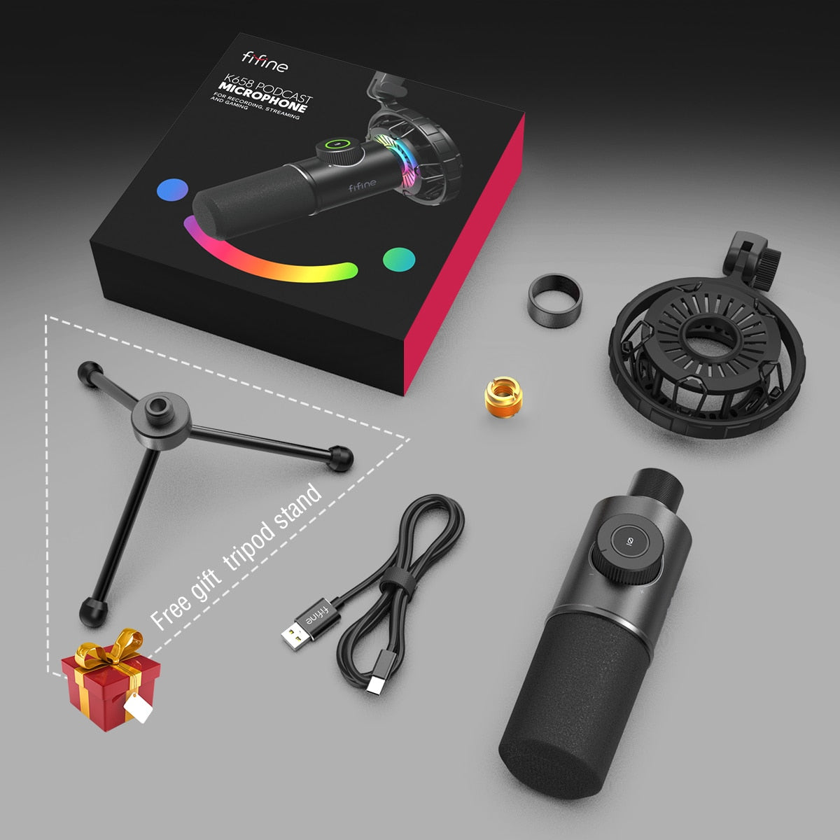 FIFINE Dynamic Microphone for windows&laptop,USB