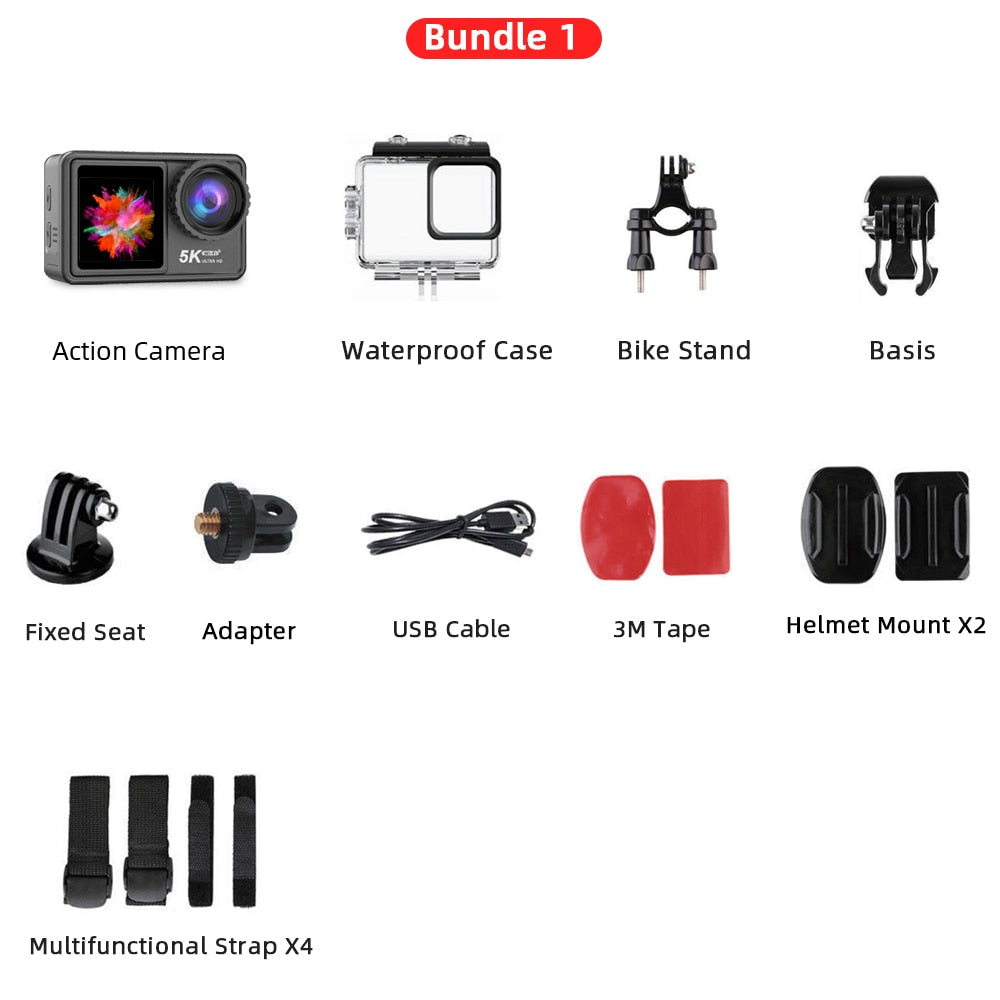 5K Action Camera Ultra HD WiFi Remote Control