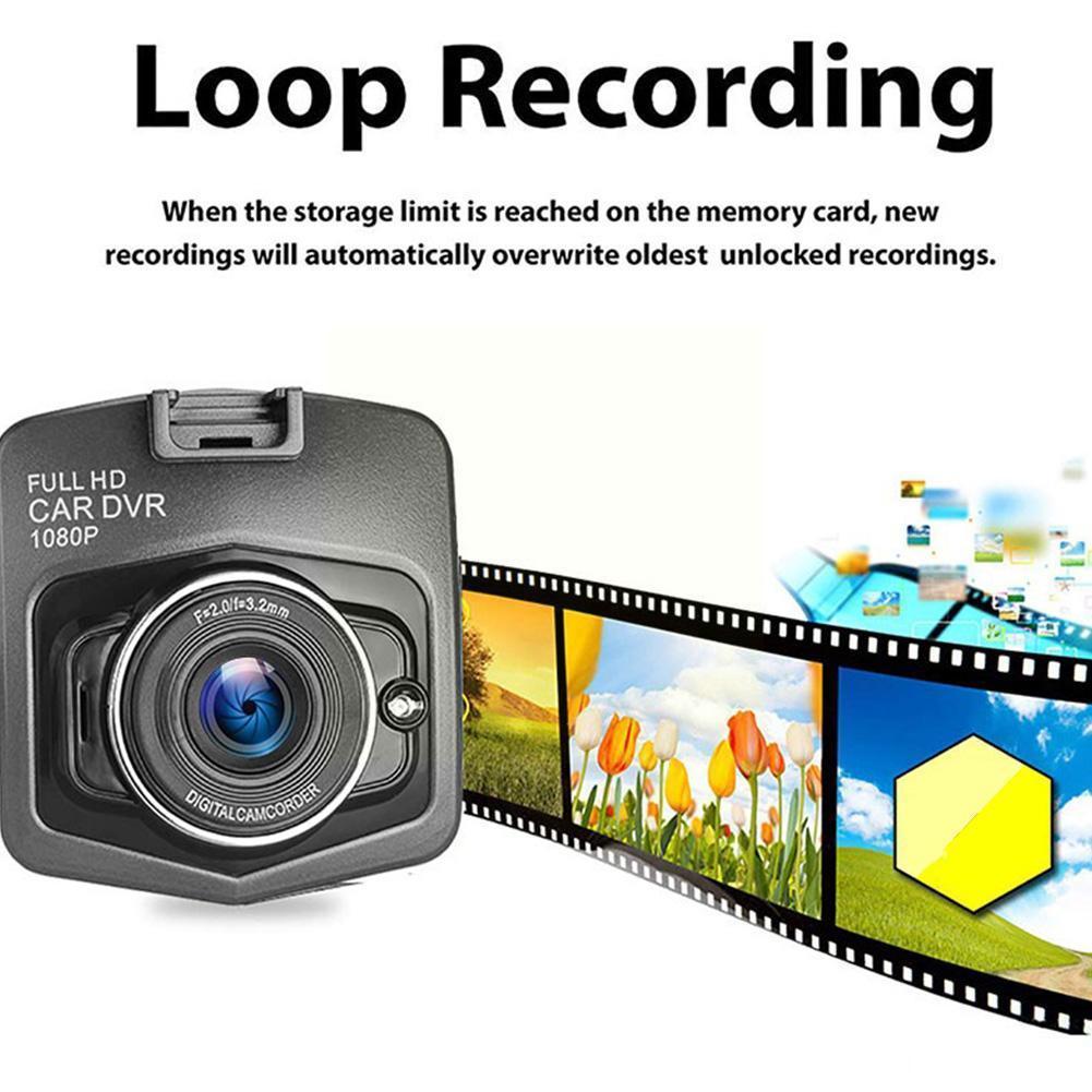 Automotive high-definition driving recorder 2.4 inch single lens video recording player Wide angle 170 night recorder