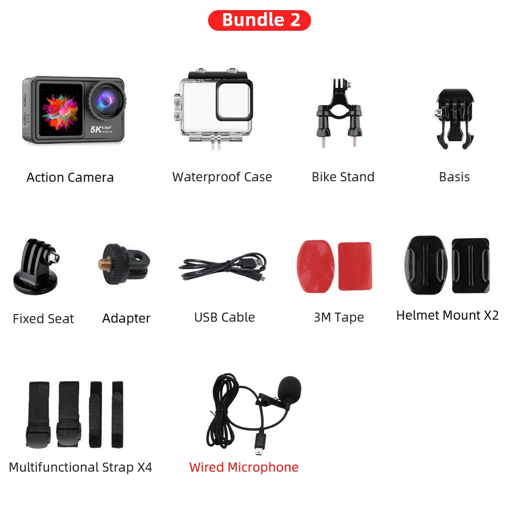 5K Action Camera Ultra HD WiFi Remote Control