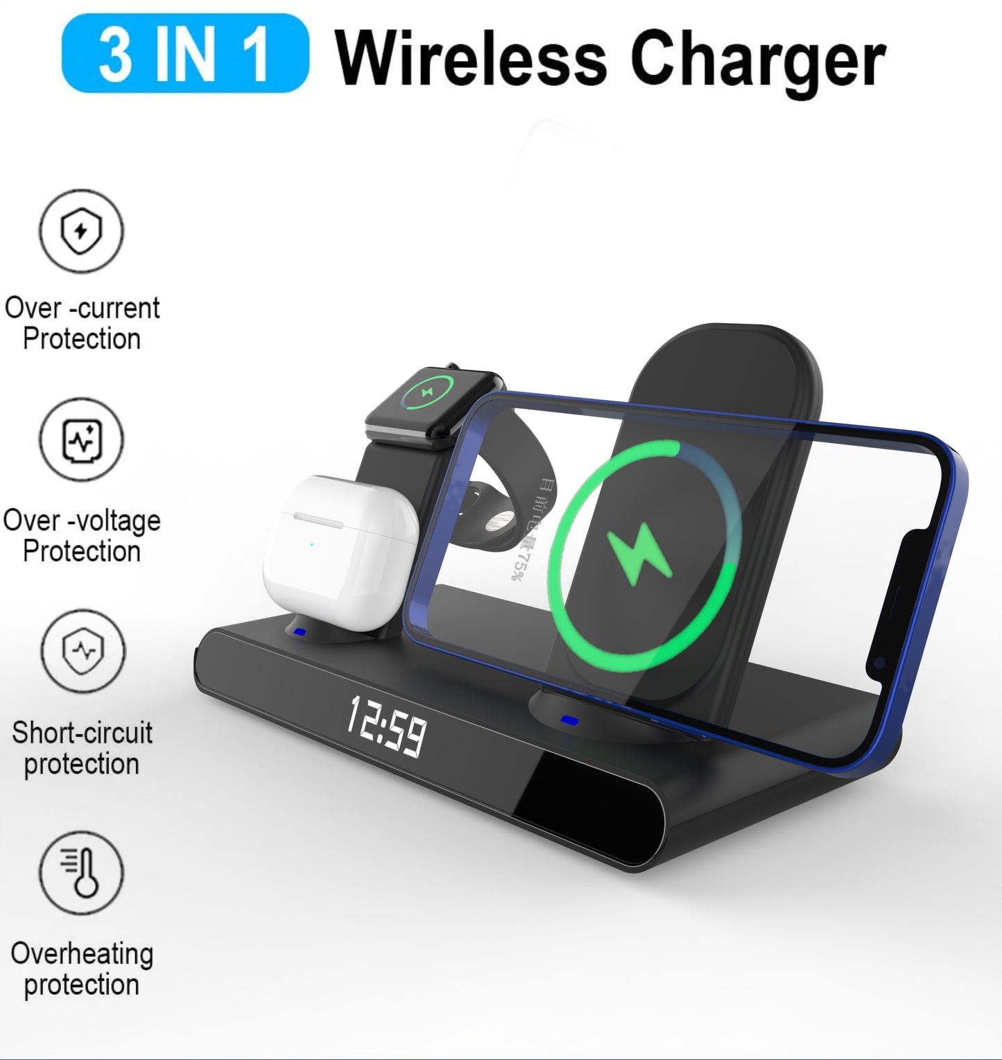 4 in 1 Wireless Chargers Station
