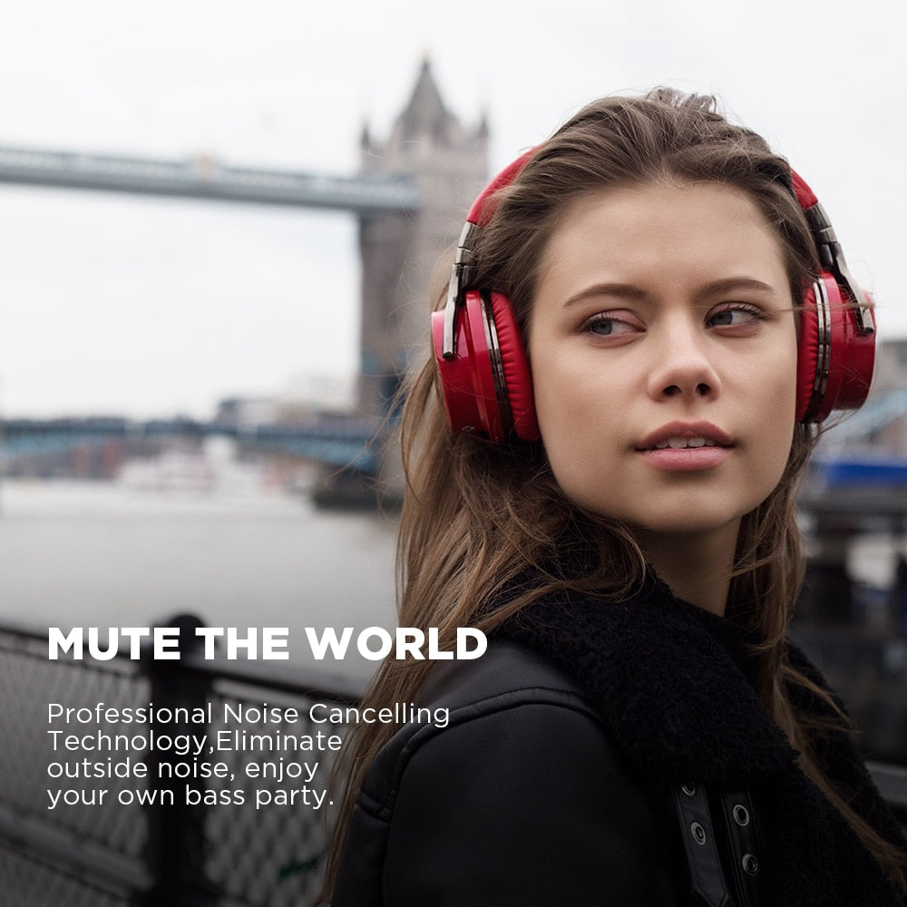 Active Noise Cancelling Wireless Bluetooth Headset