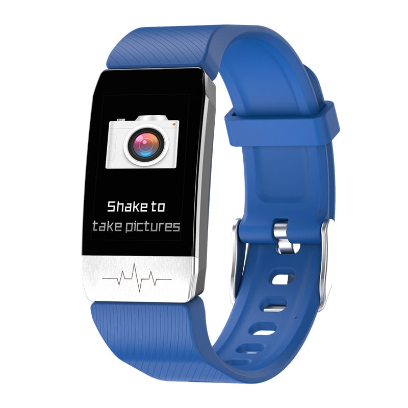 ECG SmartBand FAM T1 Smart Watch Temperature Measure Heart Rate Blood Pressure Monitor Weather Forecast Drinking Remind Bracelet