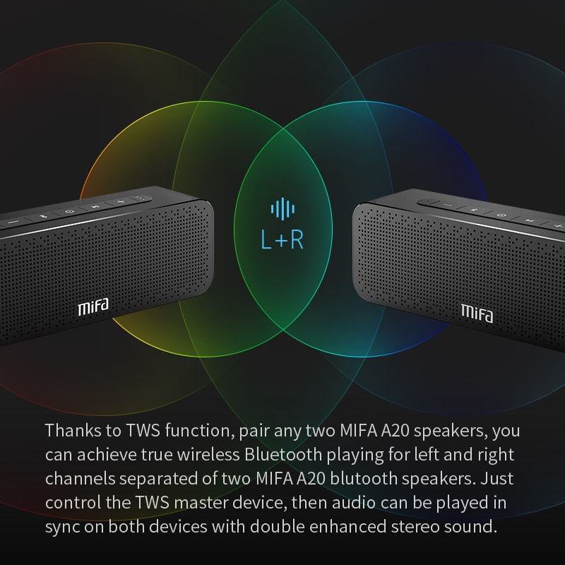 MIFA A20 Bluetooth Speaker Metal Portable Super Bass Wireless speaker