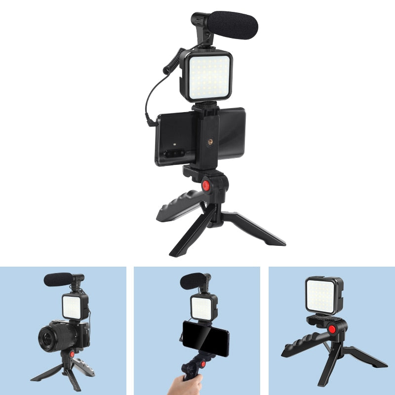 MAMEN Portable Vlogging Kit Video Making Equipment with Tripod Bluetooth