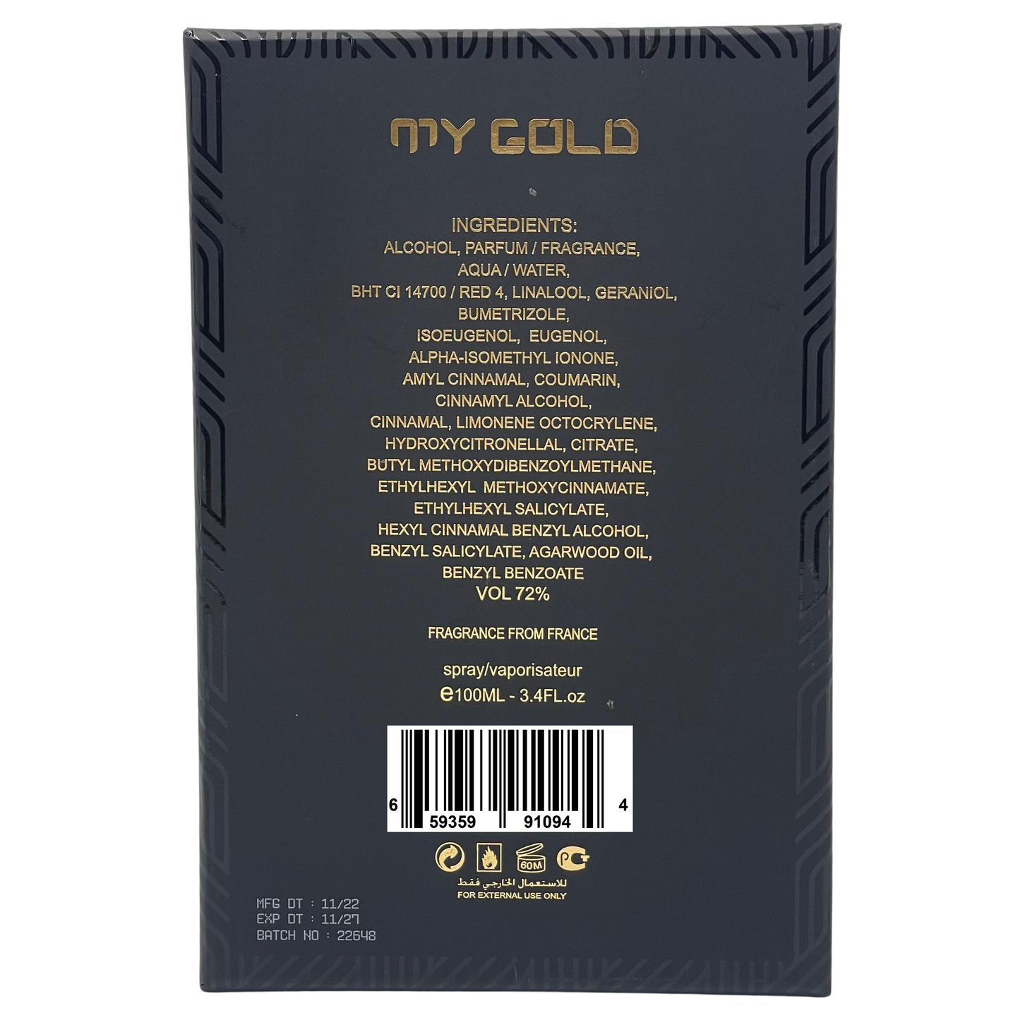 MYGold Oud Gold EDP 100 ML