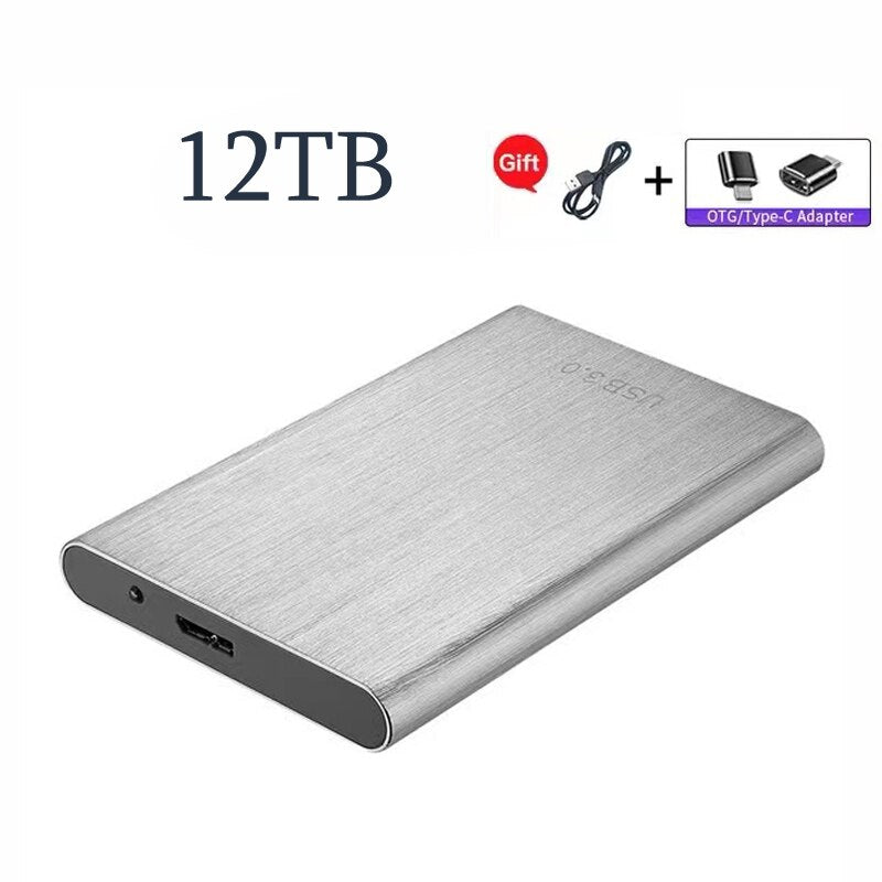 Original Portable High-Speed SSD/HDD 2TB/4TB/8TB/16TB/30TB External Hard Drive Mass Storage USB 3.0 Interface Memory Hard Drive