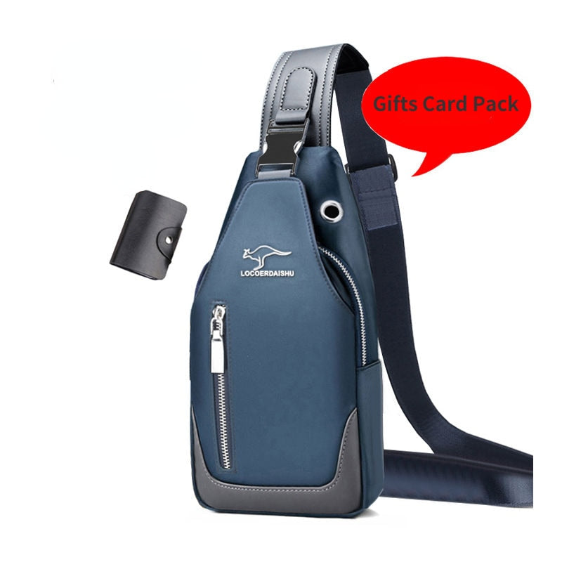 Men's Chest Bag New Fashion Korean Style Casual Sports Water Proof Oxford Chest Crossbody Bags for Men Shoulder Messenger Bag