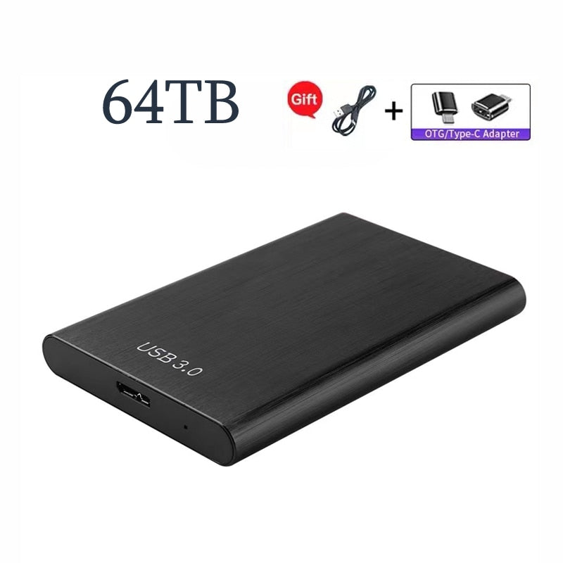 Original Portable High-Speed SSD/HDD 2TB/4TB/8TB/16TB/30TB External Hard Drive Mass Storage USB 3.0 Interface Memory Hard Drive