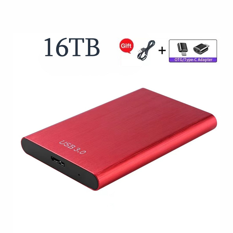 Original Portable High-Speed SSD/HDD 2TB/4TB/8TB/16TB/30TB External Hard Drive Mass Storage USB 3.0 Interface Memory Hard Drive