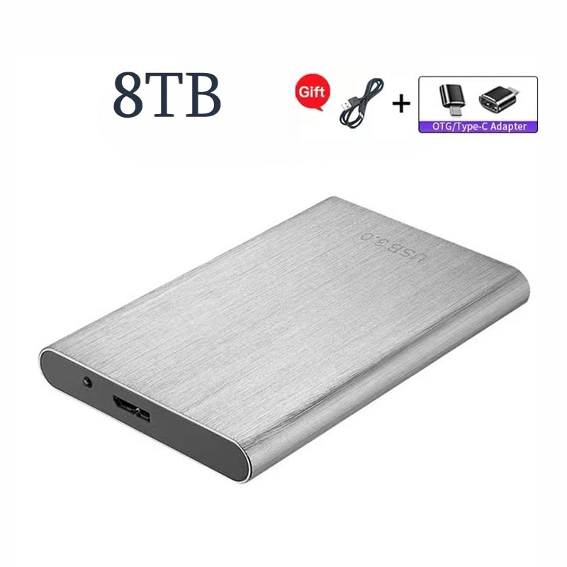 Original Portable High-Speed SSD/HDD 2TB/4TB/8TB/16TB/30TB External Hard Drive Mass Storage USB 3.0 Interface Memory Hard Drive