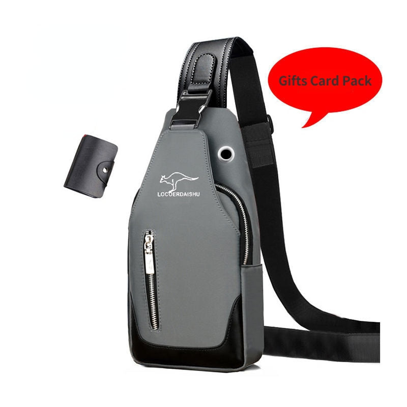Men's Chest Bag New Fashion Korean Style Casual Sports Water Proof Oxford Chest Crossbody Bags for Men Shoulder Messenger Bag
