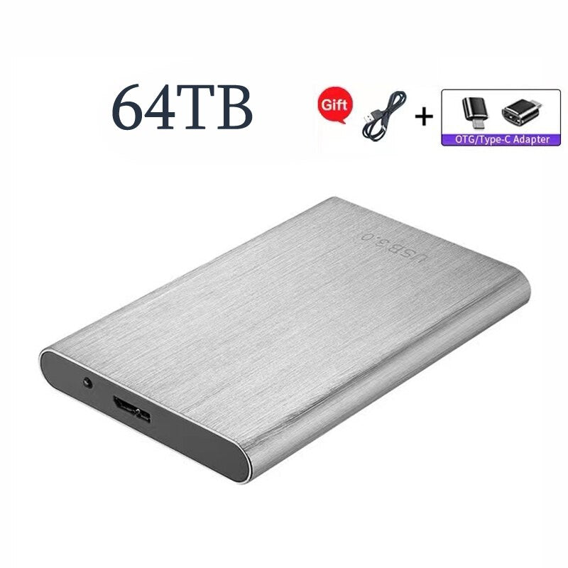 Original Portable High-Speed SSD/HDD 2TB/4TB/8TB/16TB/30TB External Hard Drive Mass Storage USB 3.0 Interface Memory Hard Drive