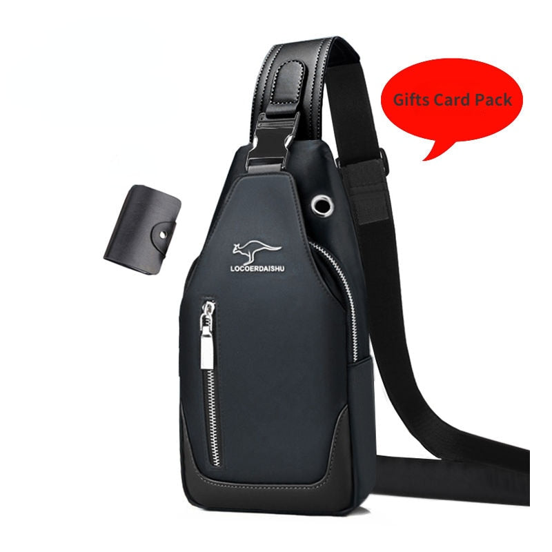 Men's Chest Bag New Fashion Korean Style Casual Sports Water Proof Oxford Chest Crossbody Bags for Men Shoulder Messenger Bag