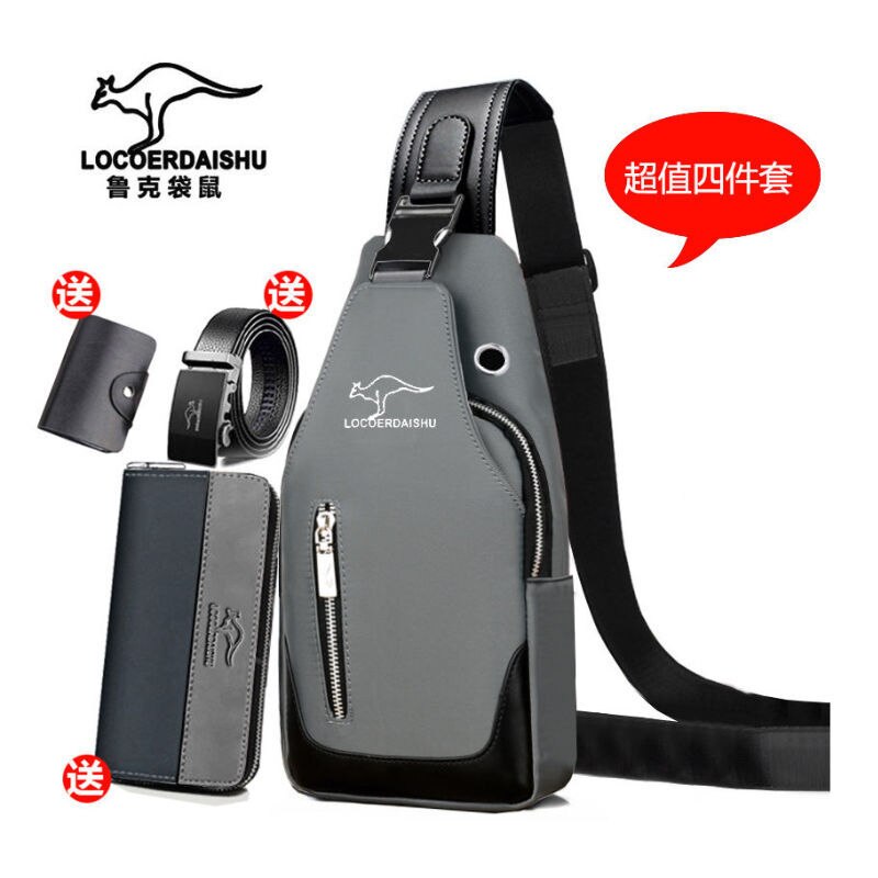 Men's Chest Bag New Fashion Korean Style Casual Sports Water Proof Oxford Chest Crossbody Bags for Men Shoulder Messenger Bag