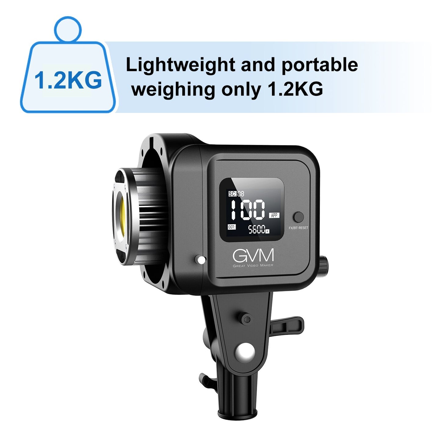 GVM SD80D 80W Bi-Color Spoltlight Daylight 2700K-7500K Photography Lighting with Softbbox Can use Battery