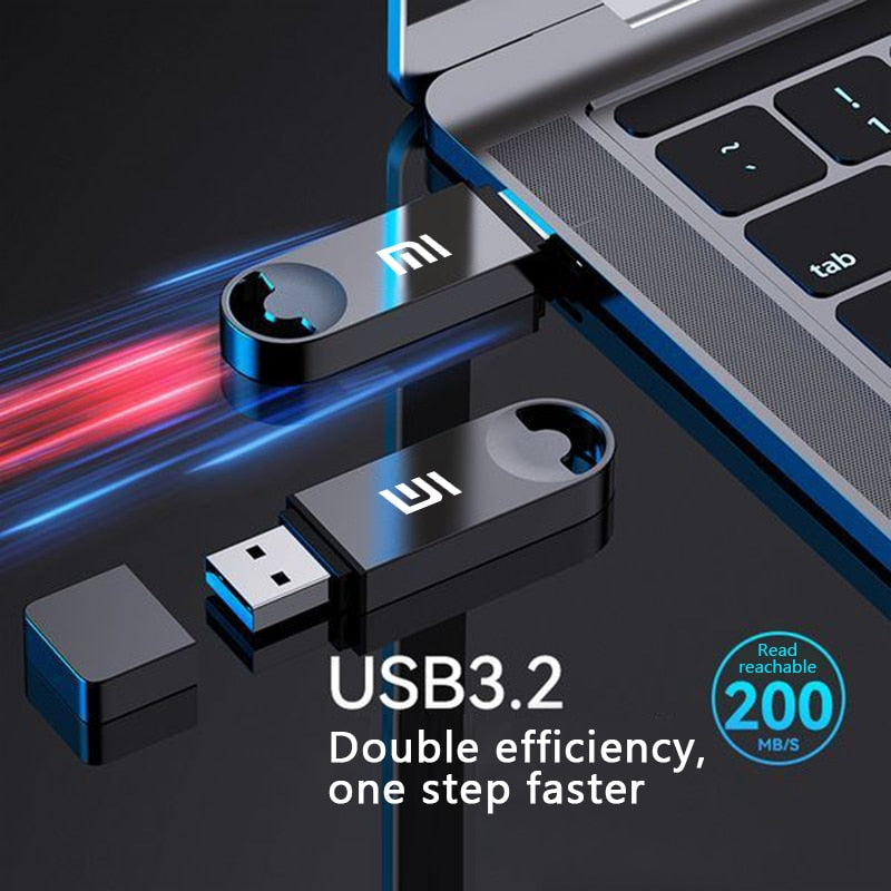 New XIAOMI USB 3.2 Flash Drive 2TB High-Speed Pen Drive 1TB Metal Waterproof Type-C Usb PenDrive For Computer Storage Devices