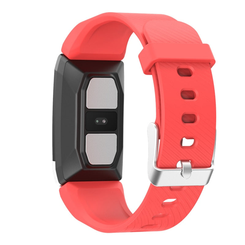 ECG SmartBand FAM T1 Smart Watch Temperature Measure Heart Rate Blood Pressure Monitor Weather Forecast Drinking Remind Bracelet