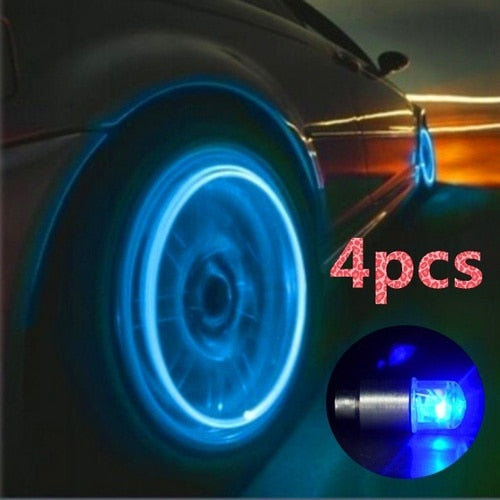 Auto LED Tire Valve Covers Decorative Lights