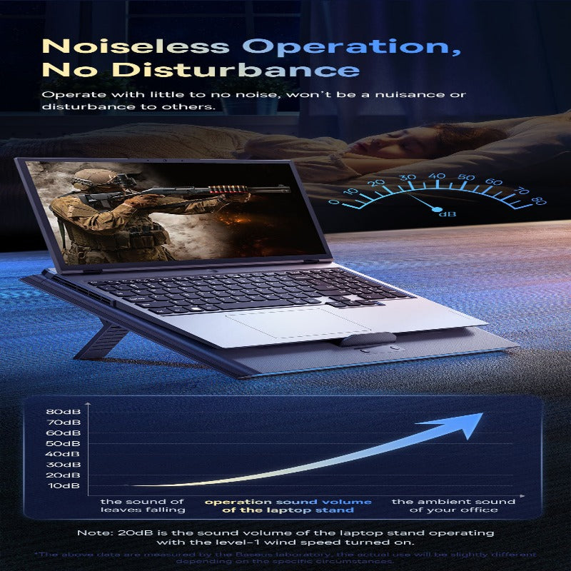 Heat-Dissipating Laptop Stand with Fan Cooling