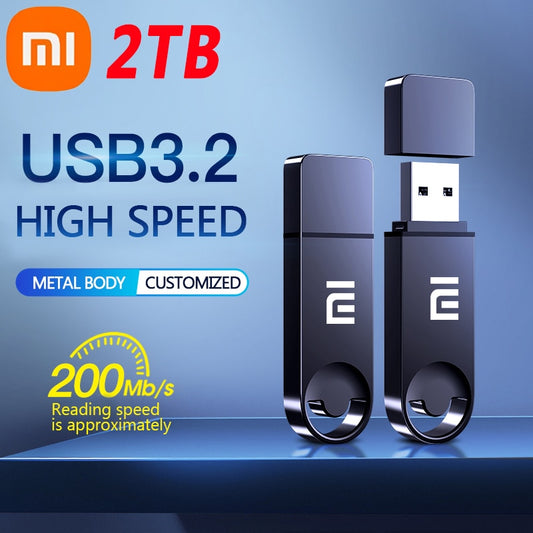 New XIAOMI USB 3.2 Flash Drive 2TB High-Speed Pen Drive 1TB Metal Waterproof Type-C Usb PenDrive For Computer Storage Devices
