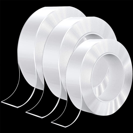 2-10M Double Sided Adhesive Tape Heavy Duty Transparent Washable Ultra-strong Two Sided Mounting Tape Strips for Decoration