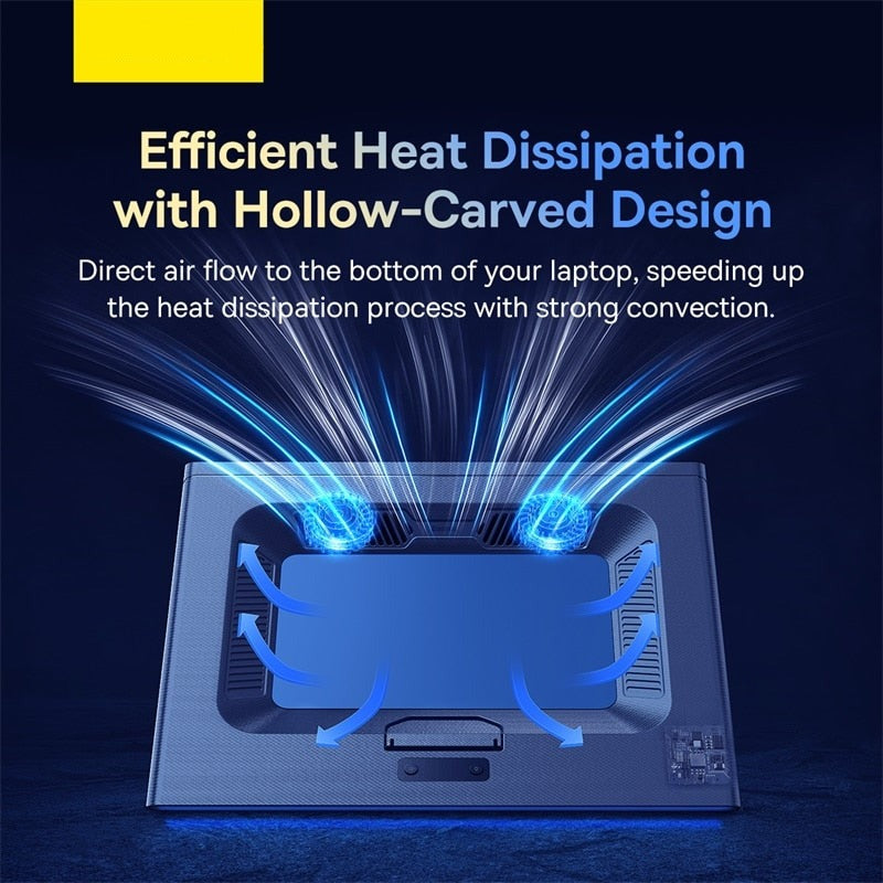 Heat-Dissipating Laptop Stand with Fan Cooling